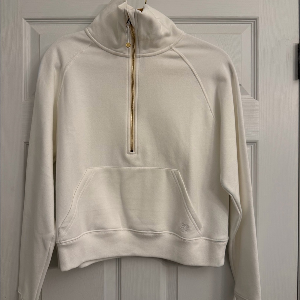 Women's Creamy White Half-Zip Sweatshirt and Sweatpants set NWT